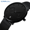 CRRJU 2162 Full Steel Casual Waterproof Watch For Man Sport Quartz Watch Men's Dress Calendar Watch Hot Sale